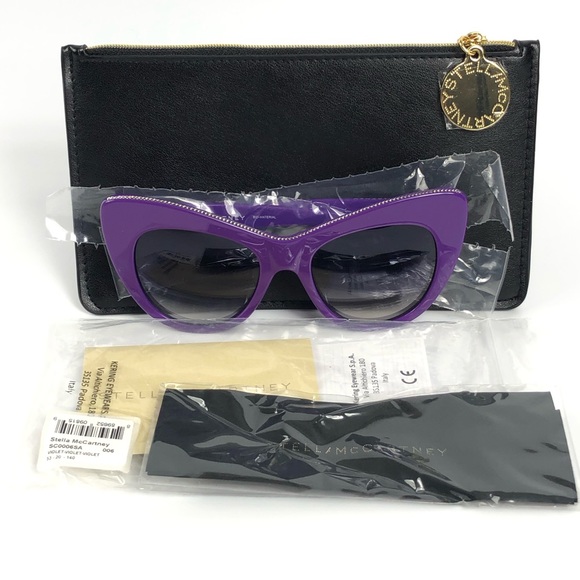 Stella McCartney Purple Oversized Cat Eye Sunglasses